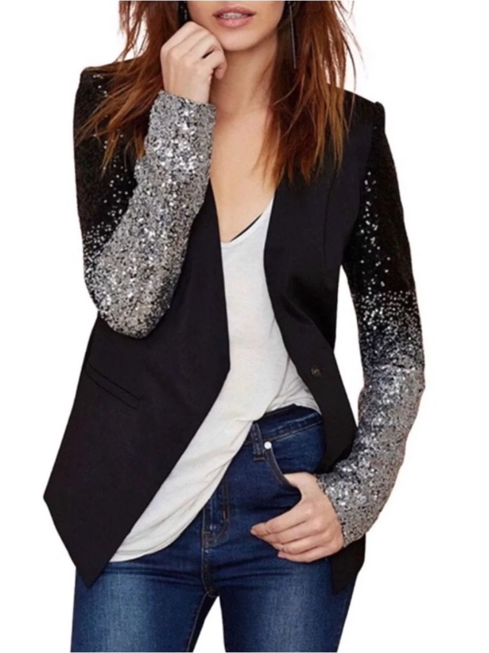 Black & Sequin Blazer Size Small- Concert Fave